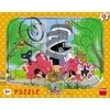 Dėlionė su dinozaurų rėmeliu, 12 detalių, mažas kurmis