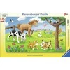 „Ravensburger“ dėlionė su rėmeliais, 15 detalių, mieli gyvūnai
