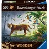 Ravensburger medinė dėlionė, 500 detalių, tigras džiunglėse