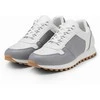Sneakers Sportbačiai su lopų raštu - balti ir pilki v3 om-fosl-0144