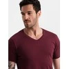 Ombre Clothing Vyriški ombre marškinėliai bordo spalvos