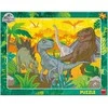 Dino rėmelio dėlionė 40 vnt, Dinozaurų pasaulis