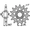 PBR plieninė standartinė priekinė žvaigždutė 2078 - 525 APRILIA / BMW / HUSQVARNA 650-1000cc 1997-2025