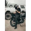 Vyriški džinsai PANDO MOTO KARLDO Slim-Fit Cordura Juodi