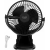 Ventiliatorius Adler Rechargeable Clip-on Desk Fan | AD 7342 | Table Fan | 5 W | Diameter 15.5 cm | Greičių skaičius 3 | Oscillation | Juodas