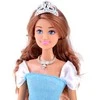 Anlily Doll ilgais plaukais mėlyna pasakų suknele