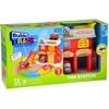 Jokomisiada Set of car garage with driveway FIRE BRIGADE + fire truck ZA5691