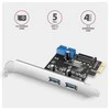 AXAGON PCEU-232RS PCIe kortelė - 2+2x USB 5Gbps prievadas, SATA maitinimas, Renesas PD720201, SP ir LP