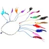 Jokomisiada Boho Headband with Colorful Feathers and Beads ZA5581