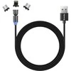 ColorWay Cable 3in1 (Lightning+MicroUSB+Type-C) Magnetinis sukimasis 540° 2.4А, 1m | CW-CBUU037-BK