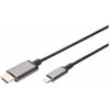 Digitus | USB Type-C to HDMI Adapteris | DA-70821 | Juodas | USB Type-C | 1.8 m