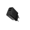 Fixed Fiksuotas | Dvigubas USB kelioninis įkroviklis 17 W ir USB/USB-C laidas | FIXC17N-2UC-BK