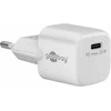 Goobay Apvalus | USB-C PD GaN Fast Charger Nano (20 W), Baltas