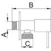 Hydroland Kampinis ventilis su keramikine galvute 1/2"x3/8"