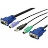 Assmann Electronic DIGITUS KVM kabelis PS2 ir USB konsolėms su KVM 1xHD-15/M 1xVGA HD-15/M 2xPS2 1x USB 5m