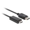 Lanberg | DisplayPort į HDMI kabelis | CA-DPHD-11CC-0030-BK | DisplayPort kištukas | HDMI kištukas | DP į HDMI | 3 m