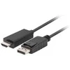 LANBERG CA-DPDP-10CC-0018-BK cable Ekranas Port M/M 1.8m 4K juodas