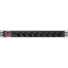 LANBERG PDU 19inch 1U 16A 8x Shuko 2m juodas