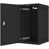 LANBERG Rack spintelė 10 colių sieninis laikiklis 9U 280x310 juodas su metalinėmis durelėmis butas paketas