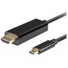 Lanberg USB-C į HDMI kabelis, 1,8 m 4K/60Hz, Juodas | Lanberg | USB-C į HDMI kabelis | CA-CMHD-10CU-0018-BK | Juodas | 1,8 m