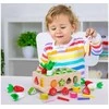 Dėlionė Jokomisiada Rūšiuotojas Montessori medinis vežimėlis pagauk kirmėlę morkų galvosūkis ZA5903