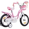 RoyalBaby vaikiškas dviratis 14" Little Swan, krepšys, šoniniai ratai RB14-18
