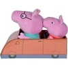 Simba Mascot rinkinys Peppa Pig George Mom Dad Pig automobilyje