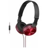 Laidinės ausinės Sony MDR-ZX310R, juodos/raudonos spalvos