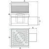 Trapas su šoniniu nutekėjimu, fi50, reguliuojamos nerūdijančio plieno grotelės 10x10 [cm], pilkos spalvos