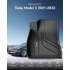 3W automobiliniai TPE grindų kilimėliai Tesla Model 3 2021–2023, juodi, Model3-6PCS