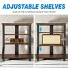 5Rcom HiFi medinė AV lentyna, 4 aukštų, maksimalus svoris 54 kg, reguliuojamas stovas HF2001BWM-NEW