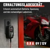 ABSINA motociklų akumuliatorių įkroviklis 6 V ir 12 V, 800 mA, 301006