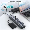 Acasis aliumininis 16 prievadų USB 3.1 šakotuvas 10 Gb/s, 96 W, HS082