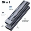 Acasis aliumininis 16 prievadų USB 3.1 šakotuvas 10 Gb/s, 96 W, HS082