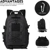 aiGear taktinė kuprinė 35 l, vandeniui atspari, 7 skyriai, juoda, sportui ir žygiams