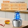 Mėsmalė Aigostar elektrinis smulkintuvas 500 W, 1,8 l, 4 nerūdijančiojo plieno ašmenys B30201H91
