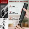 AIKARO elektrinis vyno butelių atidarytuvas, įkraunamas, su priedais, KB1-601901