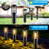Ainostone LED lauko saulės šviestuvai, IP65, 900 mAh, 3000 K, šilta balta, 4 vnt., solaireP