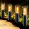 Ainostone LED lauko saulės šviestuvai, IP65, 900 mAh, 3000 K, šilta balta, 4 vnt., solaireP