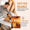 AIUNAOM karšto oro pistoletas 2000 W, 50–650 °C, 2 oro srautai, EUHG02