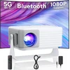 AKIYO mini projektorius O1 su Wi-Fi ir Bluetooth, 720p, Full HD 1080p palaikymu