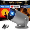 AKIYO nešiojamasis mini projektorius 720p su Wi-Fi 6, Bluetooth 5.4 ir Android TV 11.0 O2