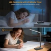 Akynite LED stalinė lempa su 42 LED, USB-C ir 5 spalvinės temperatūros režimais, juoda