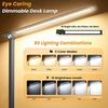 Akynite LED stalinė lempa su 42 LED, USB-C ir 5 spalvinės temperatūros režimais, juoda