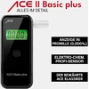 Alkotesteris ACE elektrocheminis alkoholio matuoklis II Basic Plus 0–4 ‰, juodas, 107025
