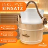 ALPENHAUCH medinis pirties kibiras su samteliu ir PVC įdėklu, 26 × 26 × 24 cm