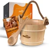 ALPENHAUCH medinis pirties kibiras su samteliu ir PVC įdėklu, 26 × 26 × 24 cm