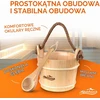 ALPENHAUCH medinis pirties kibiras su samteliu ir PVC įdėklu, 26 × 26 × 24 cm
