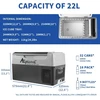Alpicool automobilinė šaldytuvo-šaldiklio dėžė 22 l, kompresorius, 12/24 V, G22