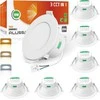 ALUSSO įleidžiami LED lubų šviestuvai IP65, 10 W, 800 lm, 3 spalvų, apvalūs, balti, komplektas 6 vnt. SI25-110D3WF-6
